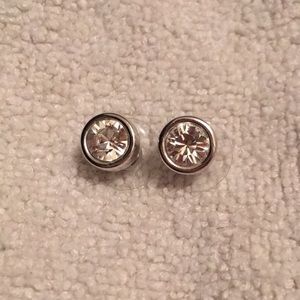 Swarovski circle earrings, no box, 99% new